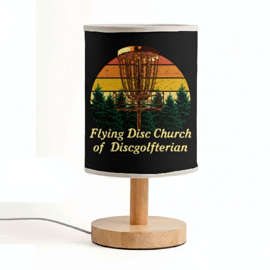 Flying Disc Church Funny Disc Golf Humor Golfer Da Fabric Lamps
