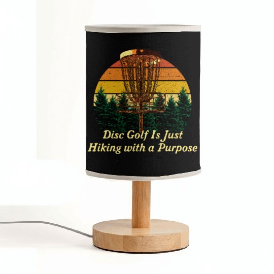 Disc Golf Is Just Hiking Golfer Sayings Disc Golf Fabric Lamps