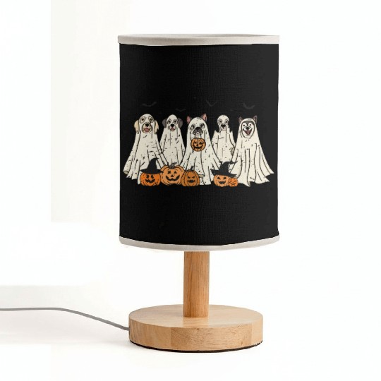 Trick-or-Treat Tails: Cats and Dogs in Costume Fabric Lamps