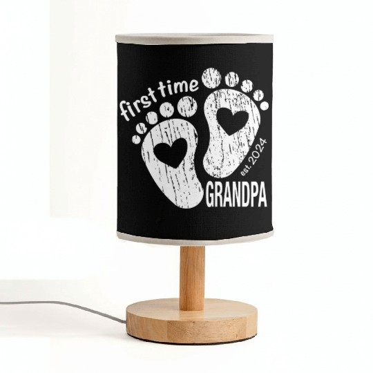 First time Grandpa newborn grandfather design 2024 Fabric Lamps