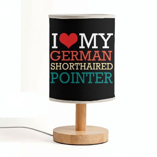 GSP Owner I Love My German Shorthaired Pointer Fabric Lamps