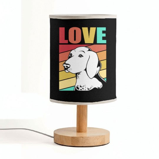 Retro German Shorthaired Pointer Dog I Love My GSP Fabric Lamps