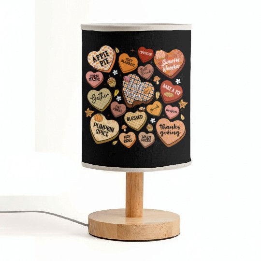 fall candy hearts Fabric Lamps