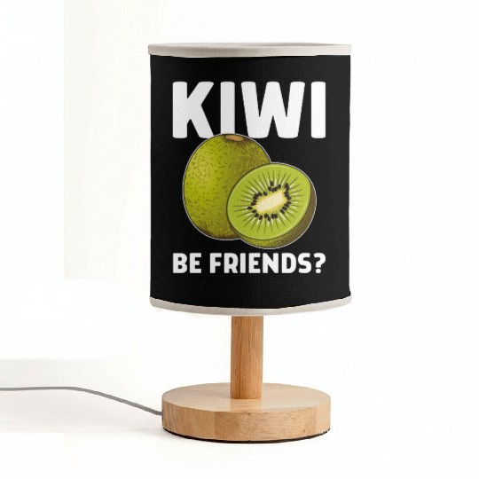 Funny Saying Fruit Pun Kiwi Be Friends Fabric Lamps
