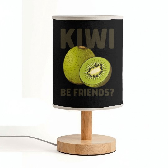 Funny Saying Fruit Pun Kiwi Be Friends Fabric Lamps