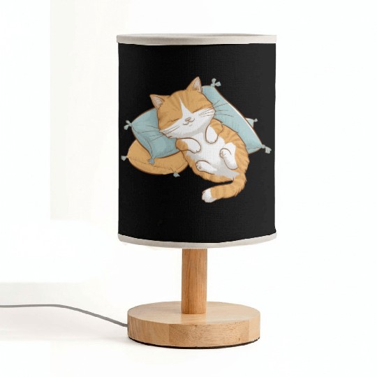 Cozy Cat Nap Fabric Lamps