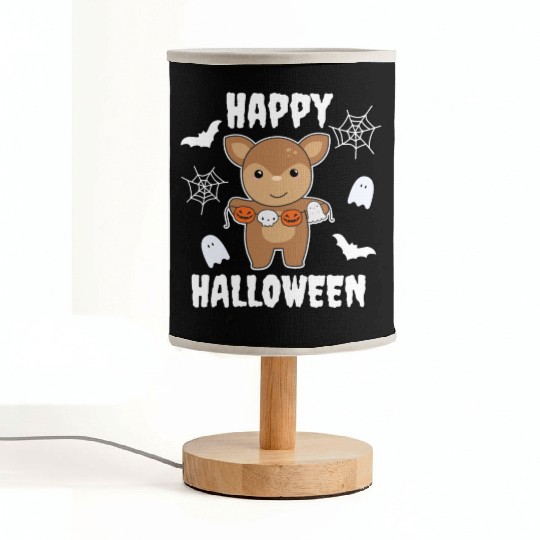 Deer Happy Halloween Pumpkin Bat Costume Fabric Lamps