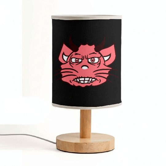 Demon Monster Cat Halloween Fun Horror Devil Horns Fabric Lamps
