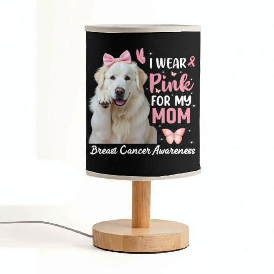 I wear Pink Great Pyrenees Fabric Lamps