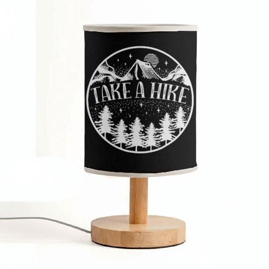 Take A Hike Mountain Hiking Camping Outdoors Fabric Lamps