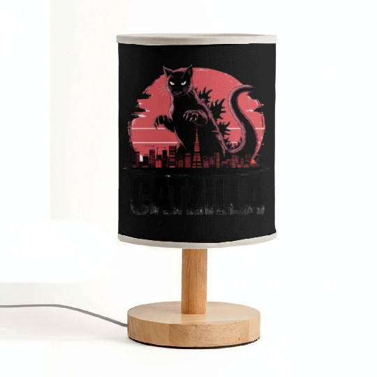 Catzilla: Fierce Feline Monster Fabric Lamps