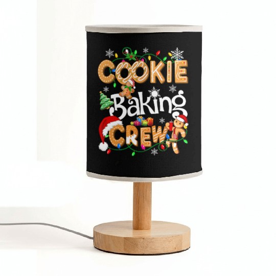 Cookie baking crew Cooking Lover Xmas Gingerbread Fabric Lamps