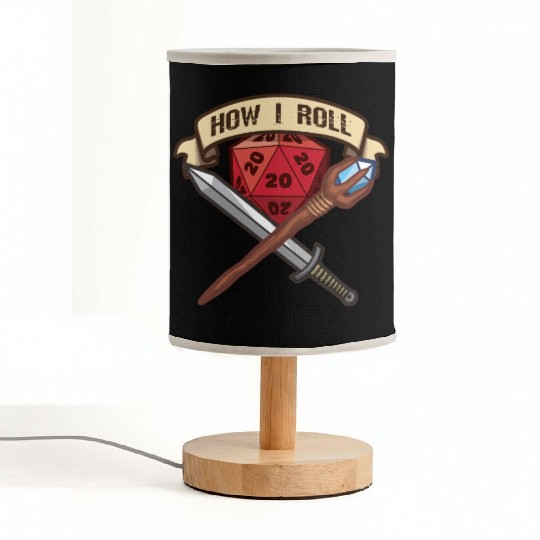 RPG Gaming How I Roll Adventure Magic Dungeon Fabric Lamps