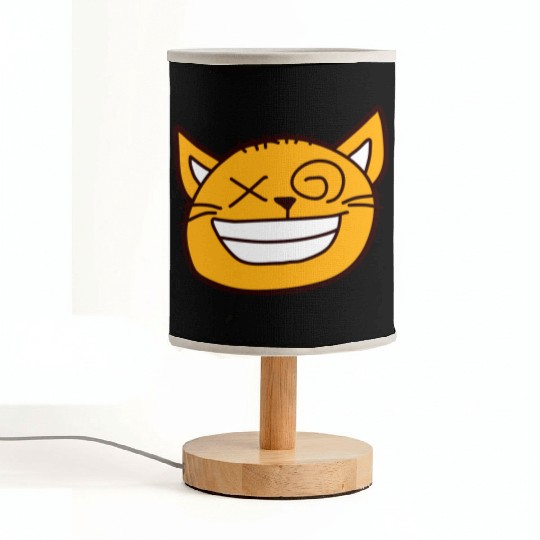 Crazy Cat Weird Funny Eyes Cool Grimace Cartoon Fabric Lamps