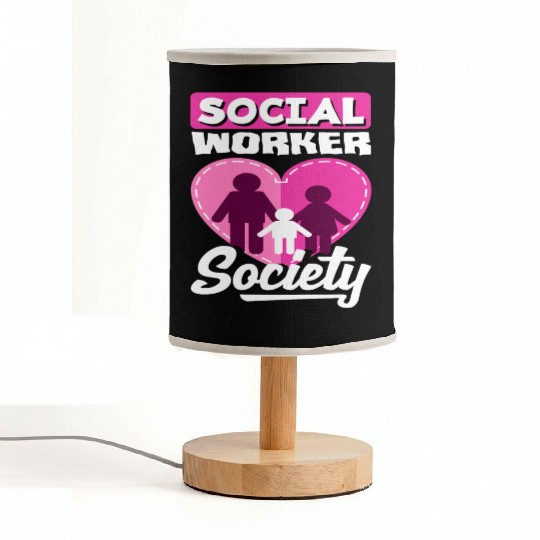 Social Worker Society Heart Family Fabric Lamps