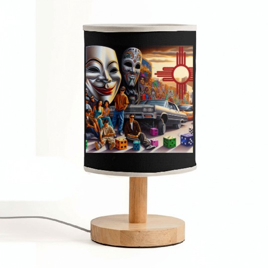 New Mexico Zia Symbol Fabric Lamps