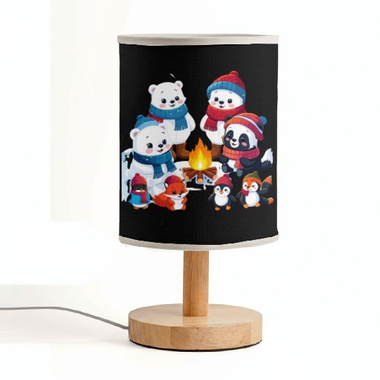Winter Wonderland Critters Fabric Lamps