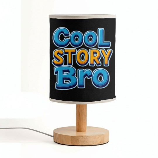 Cool Story bro Blue and Yellow Fabric Lamps