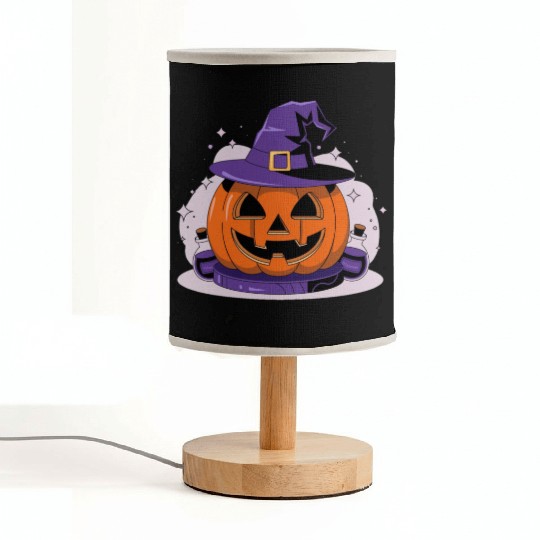 Witchy Jack-O'-Lantern Fabric Lamps
