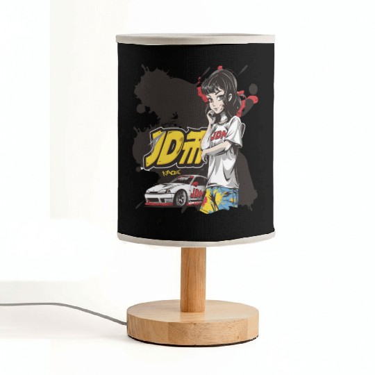 Cute Anime Girl JDM Car Street Racer Fabric Lamps