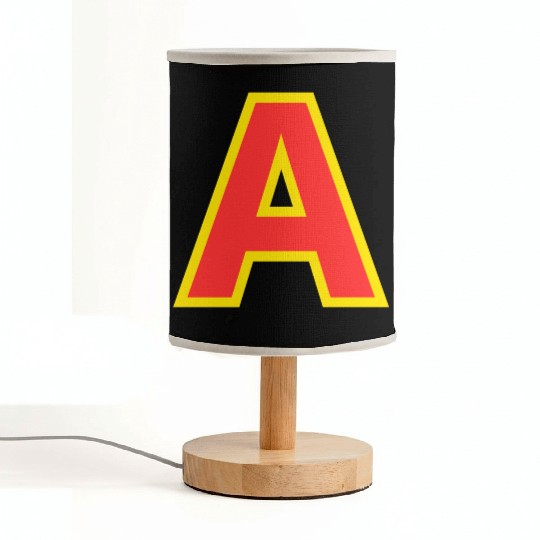 Yellow A On Red For Alvin Costume Halloween Fancy Fabric Lamps