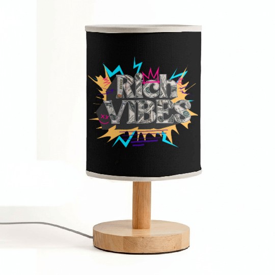 Rich Vibes Money-Themed Graphic Fabric Lamps