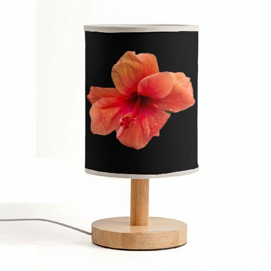 Orange colour hibiscus flower Fabric Lamps