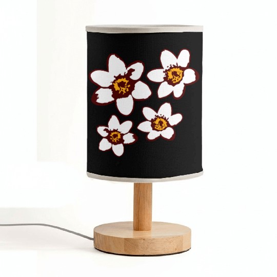 Beautiful White Daisies Flowers Spring Summer Fun Fabric Lamps