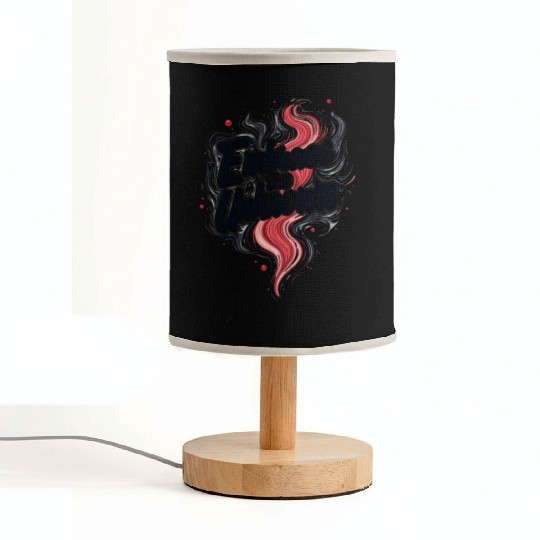 Embrace the Unknown Artistic / Organic Typography Fabric Lamps