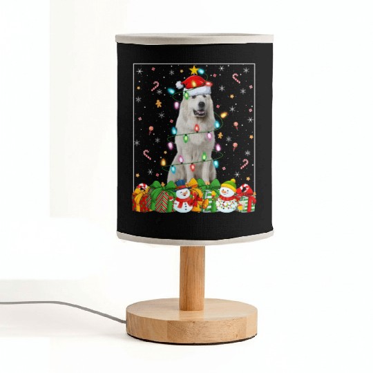 Great Pyrenees Dog Christmas Lights Fabric Lamps