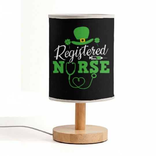 Registered Nurse St Patricks day Shamrock Nursing Fabric Lamps