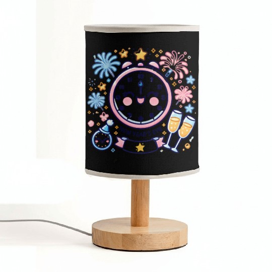 Celebrate New Year's Eve, Fun Clock and Fireworks Fabric Lamps