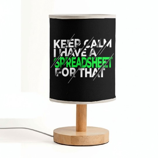 Funny Excel Spreadsheets Lover 3 Fabric Lamps