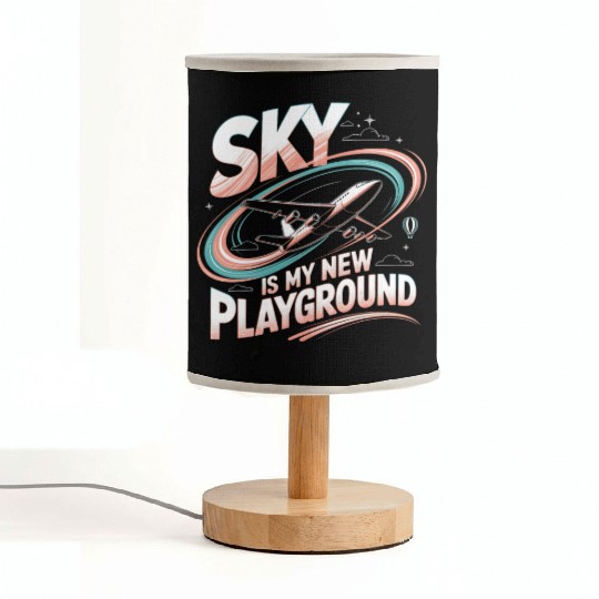 Sky Is My New Playground Fabric Lamps
