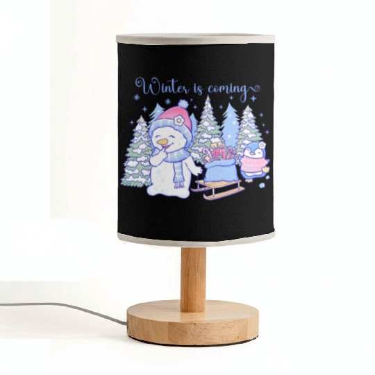 winter snow man Fabric Lamps