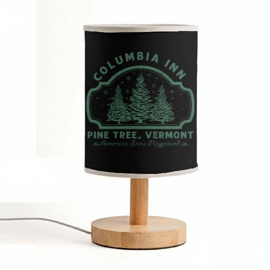 Columbia Inn Pine Tree Vermont White Christmas Fabric Lamps