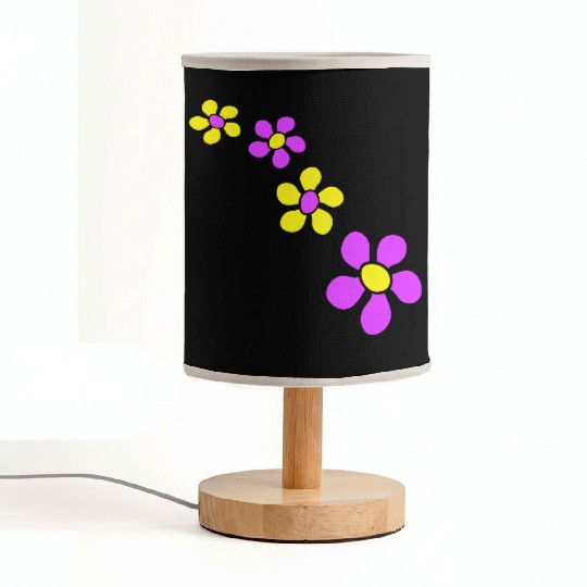 Many Pretty Daisy Flowers Decorative Nature Design Fabric Lamps