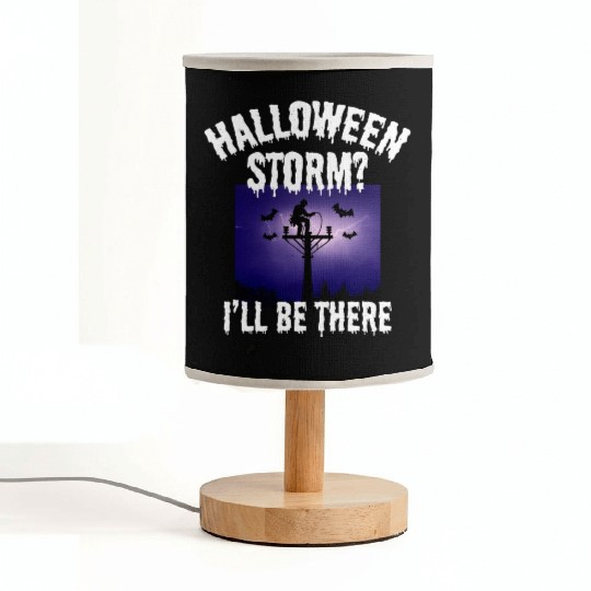 Halloween Storm? I’ll Be There – Lineman Halloween Fabric Lamps