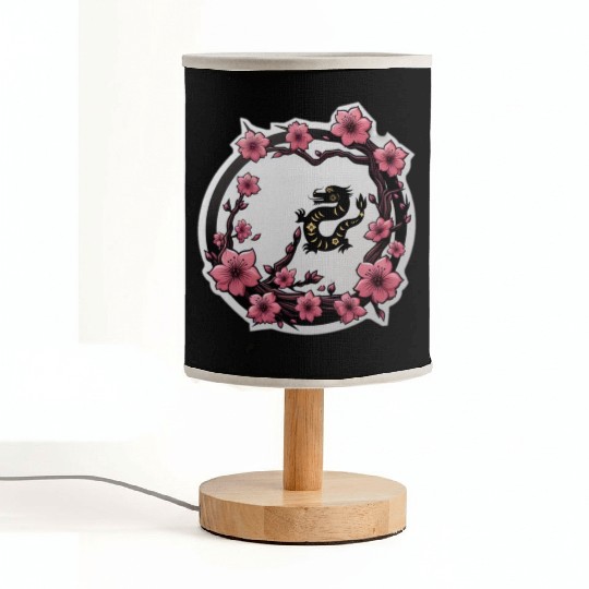 Dragon Inside Cherry Blossoms Fabric Lamps