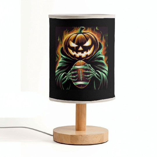 Spooky Halloween Football Jack-O'-Lantern pumpkin Fabric Lamps