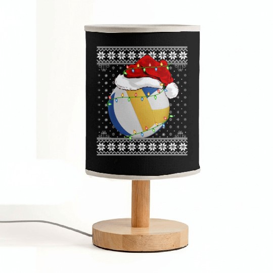 Volleyball Player Ugly Christmas Fabric Lamps