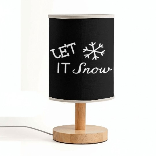 Let it Snow Cool Ice Frost Christmas Snow flake Fabric Lamps