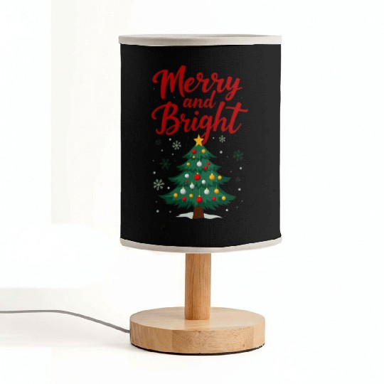 Merry And Bright - Merry Christmas Fabric Lamps