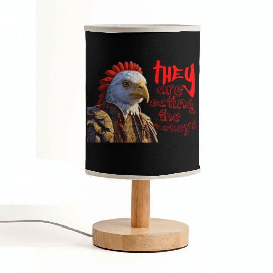 they are eating the turkeys Fabric Lamps