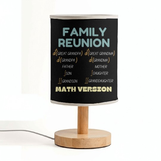 Family reunion funny math equation family members Fabric Lamps