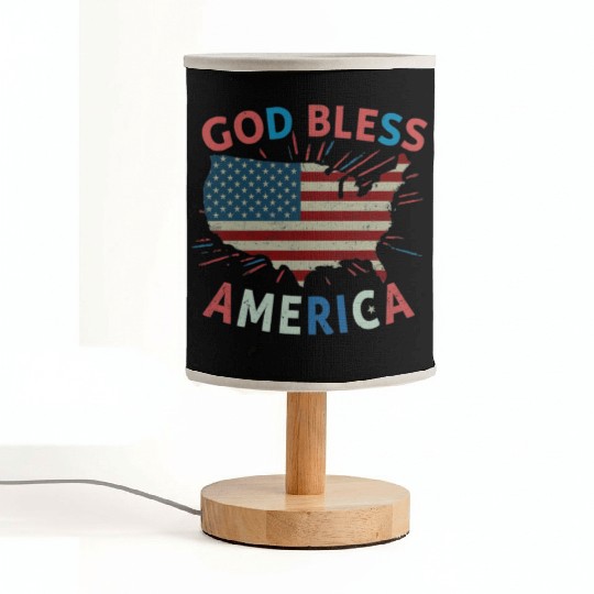 God Bless America Fabric Lamps Design