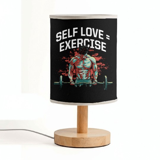 Self Love Exercise Workout Motivational Quote Gym Fabric Lamps