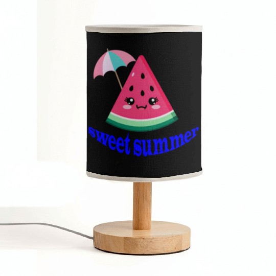 Playful Watermelon Summer Design Fabric Lamps