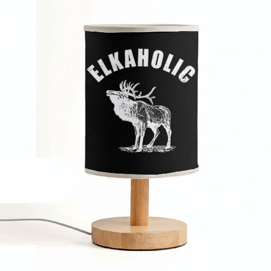 Elk Hunting Elkaholic Hunters Fabric Lamps