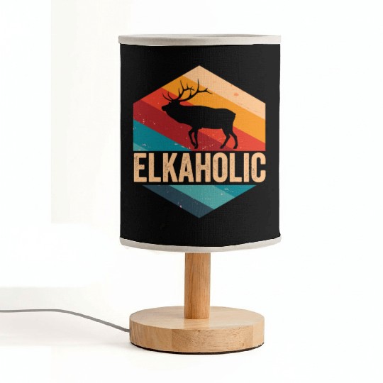 Elk Hunting Elkaholic Hunters Fabric Lamps
